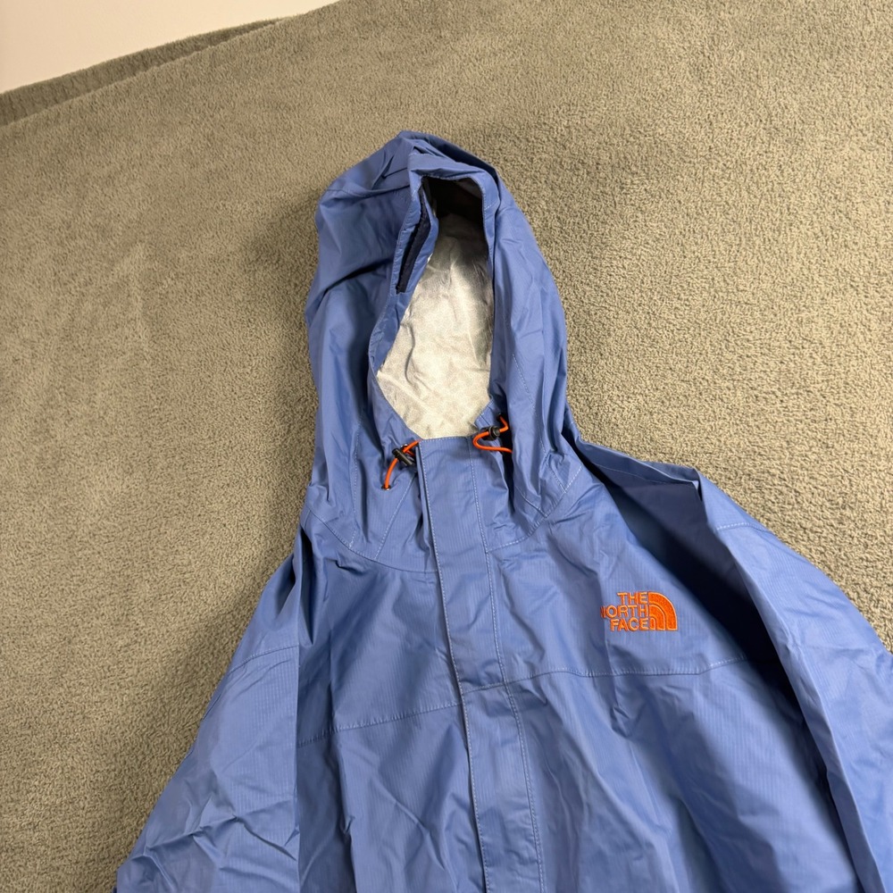 The North Face Mens XL Blue Rain Jacket Windbreaker Hooded Full Zip Outdoor